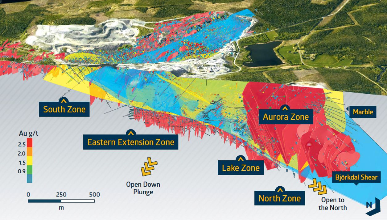 Bjorkdal underground perspective view