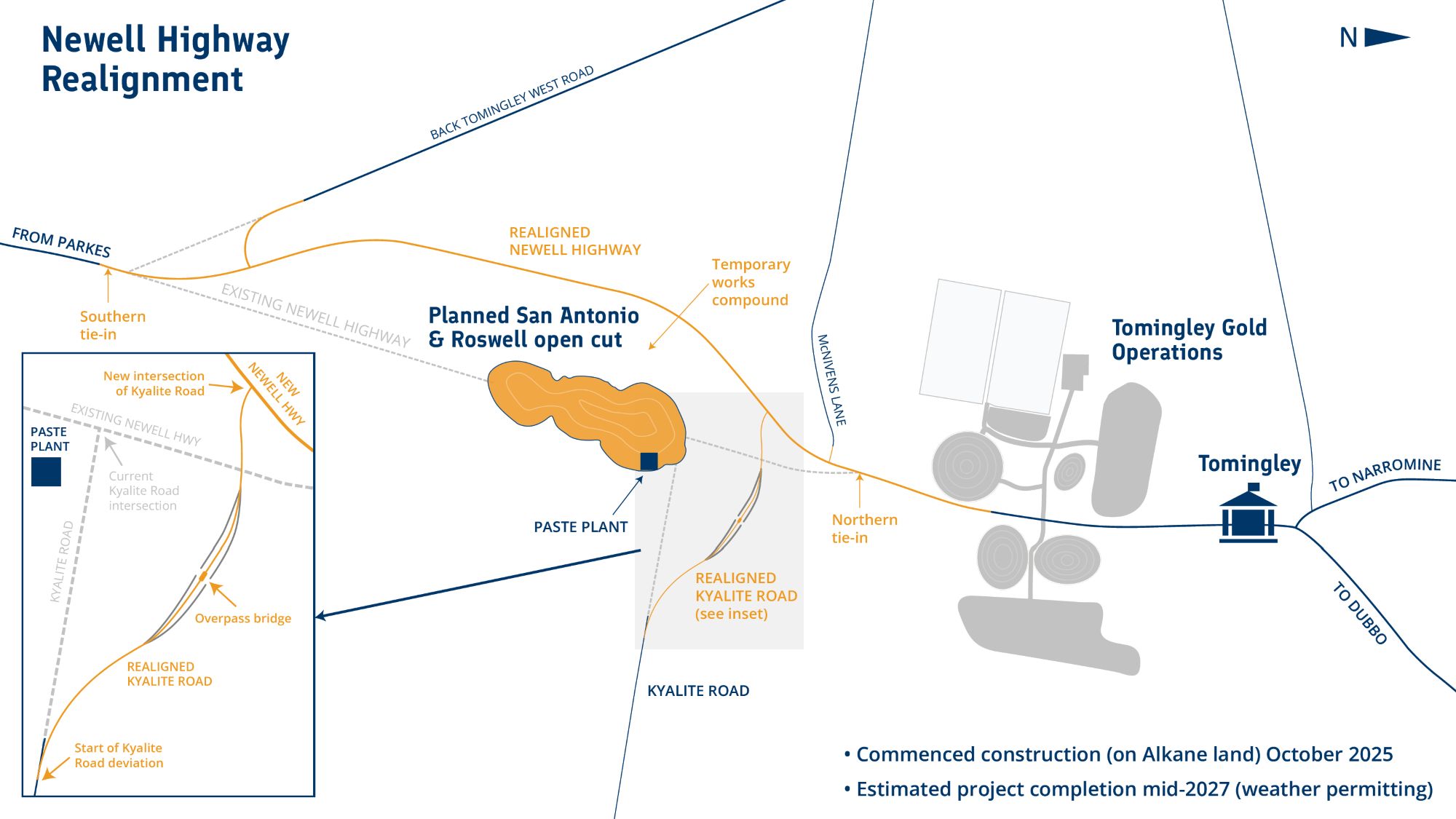 Newell Highway Realignment map - June 2026